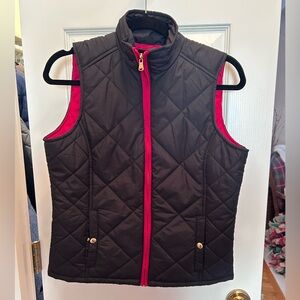 Lauren Ralph Lauren Black w/Red Trim Vest with Pockets. Size S
